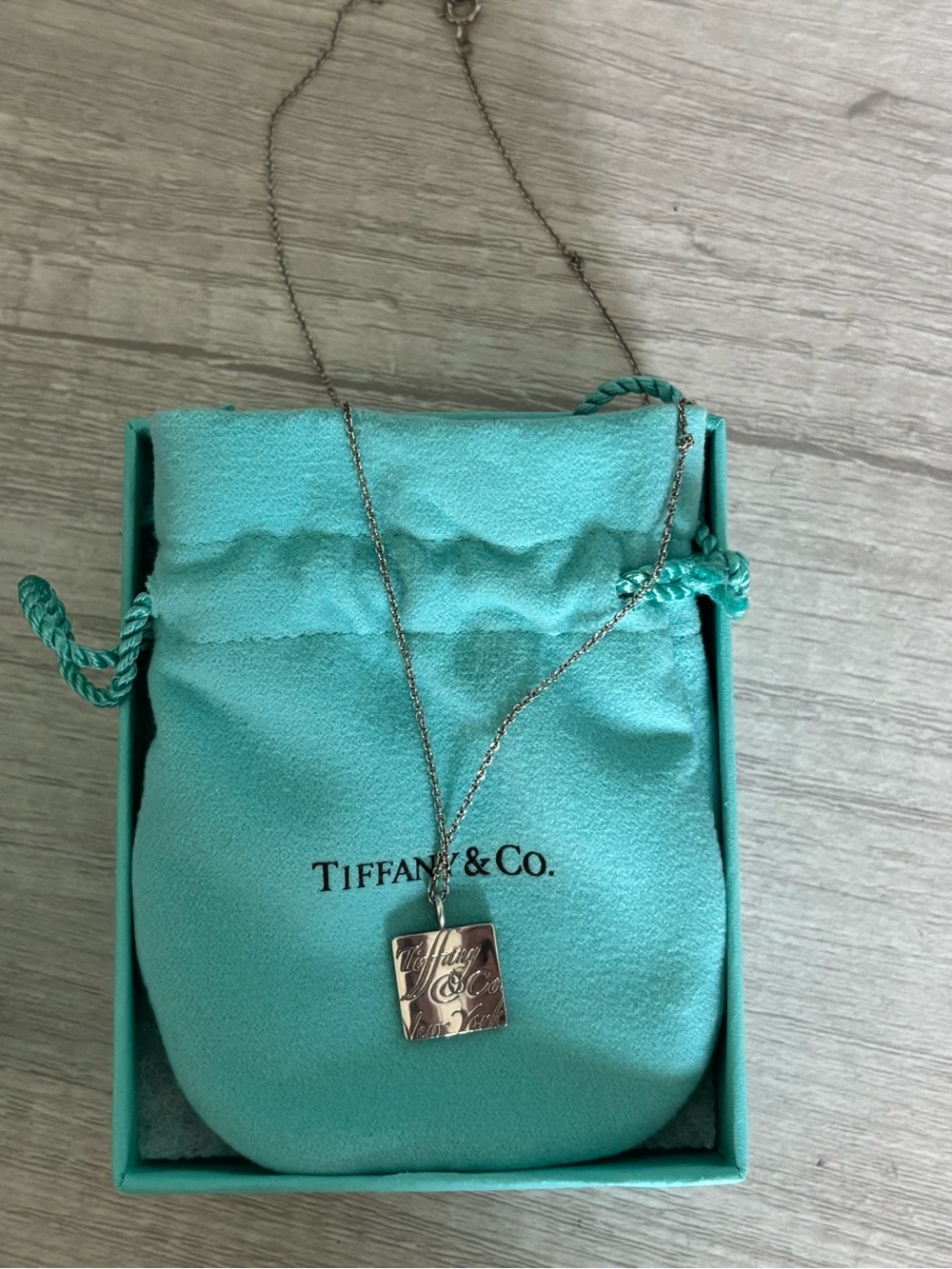 Tiffany & Co. 925 Square Notes Pendant Necklace - Picture 4 of 5